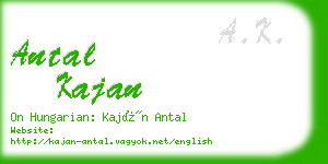 antal kajan business card